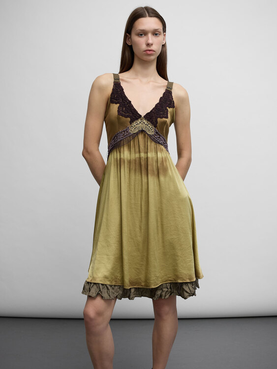 Tie-Dye Silk Satin Dress 