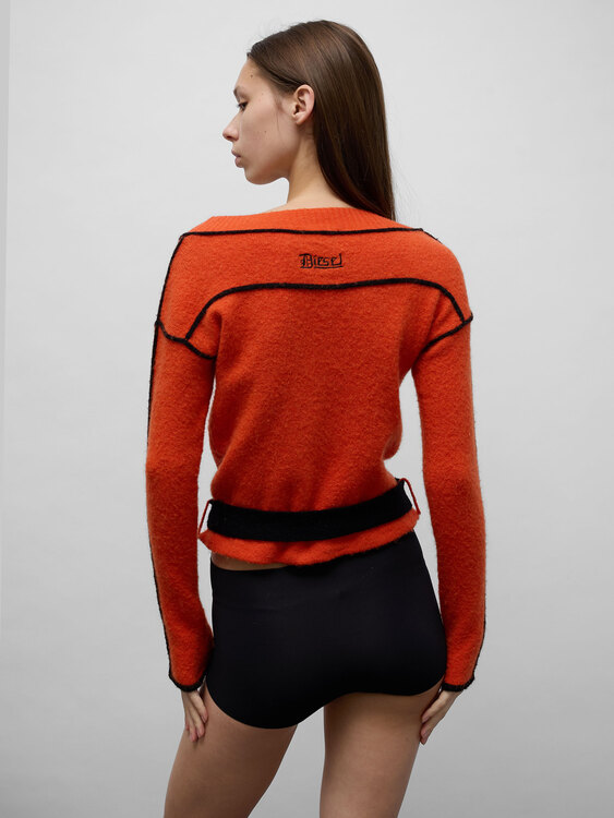 Diesel Orange Wrap Jumper 