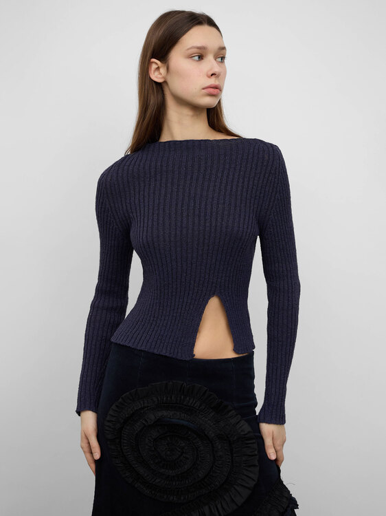 Sarah Pacini Ribbed-Knit Jumper 