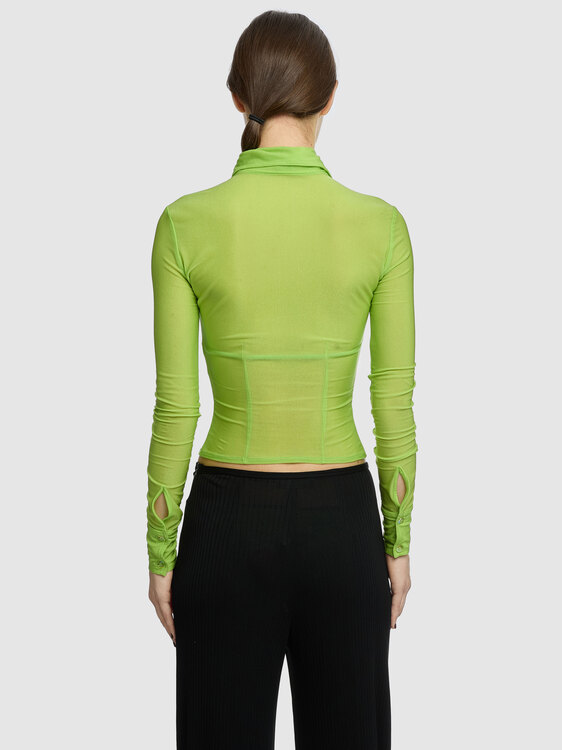 Lime Green Mesh Shirt 