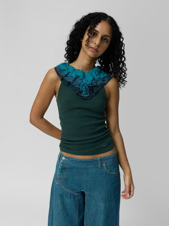 Ruffle Collar Top 