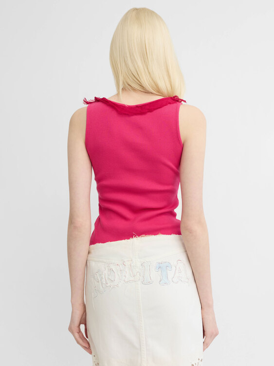 Pink Rib Cotton Top 