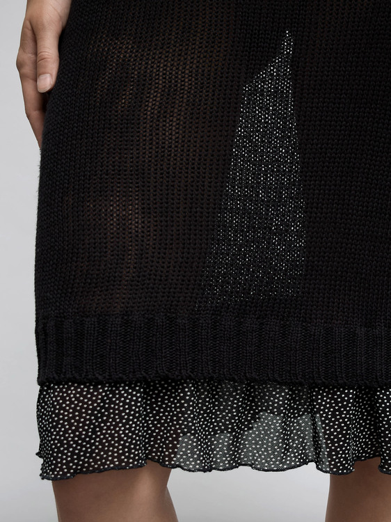 Knitted Integrated Bra Midi Dress 