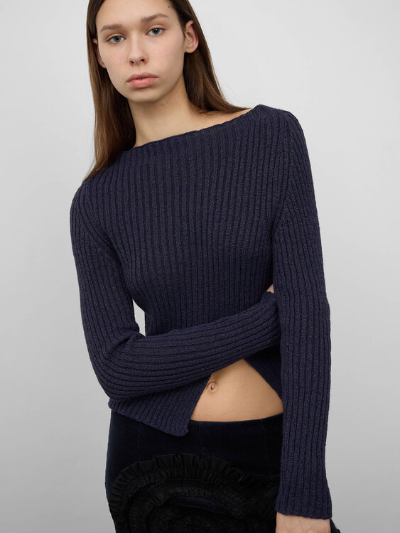 Sarah Pacini Ribbed-Knit Jumper 