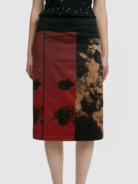 E-Play Graphic Print Skirt 