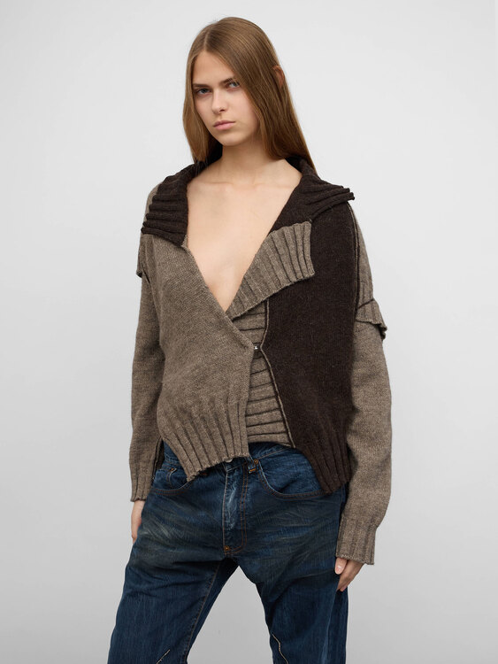 Deconstructed Knitted Cardigan 