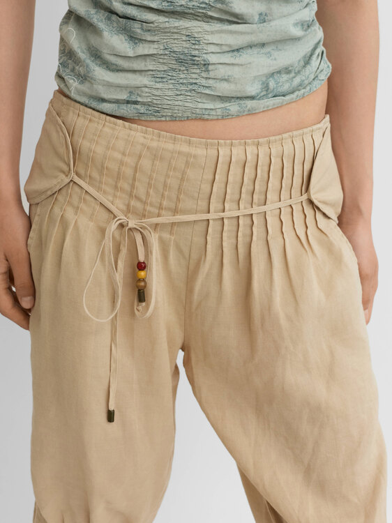 Killah Beige Ramie Shorts 