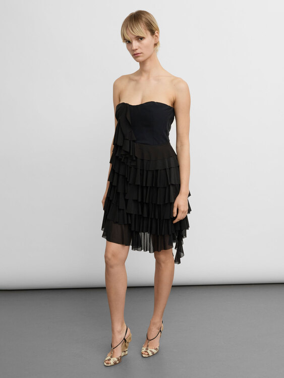 Acne Ruffled Corset Dress 