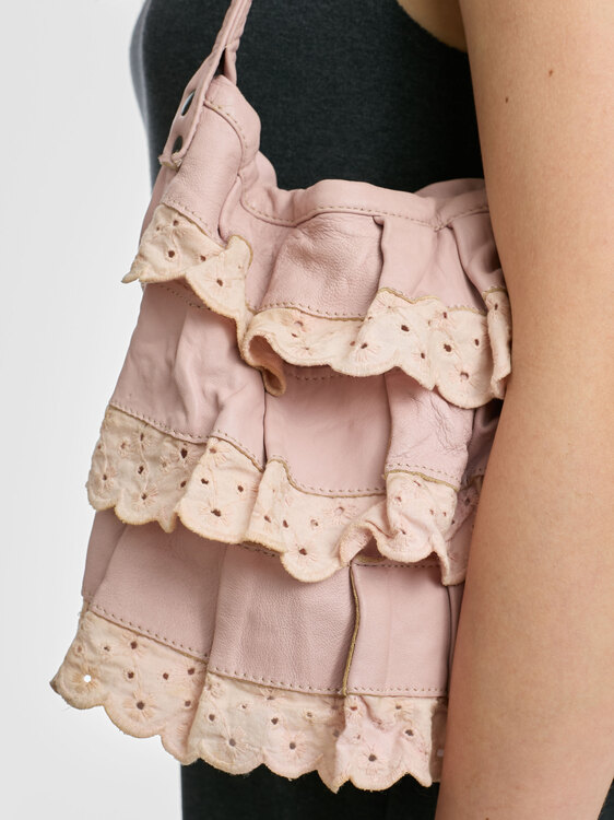 Pink Leather Handbag 