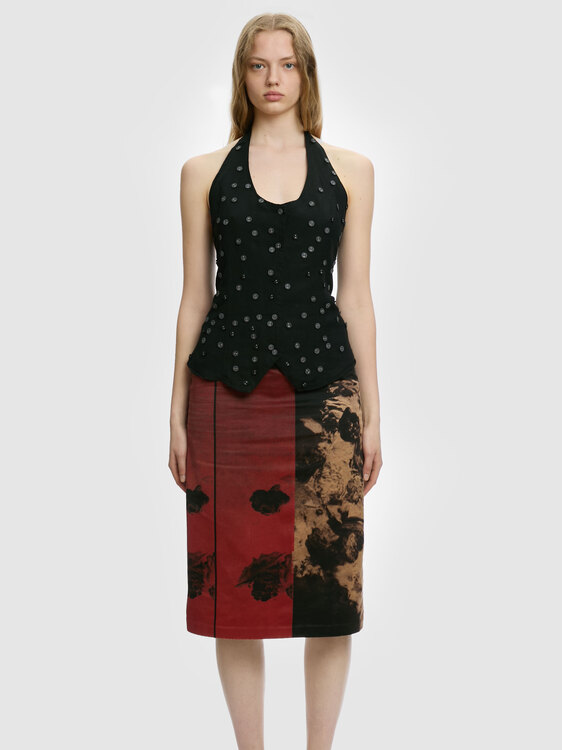 E-Play Graphic Print Skirt 
