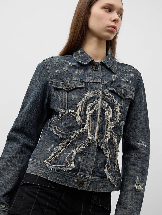 E-Play Distressed Denim Jacket 