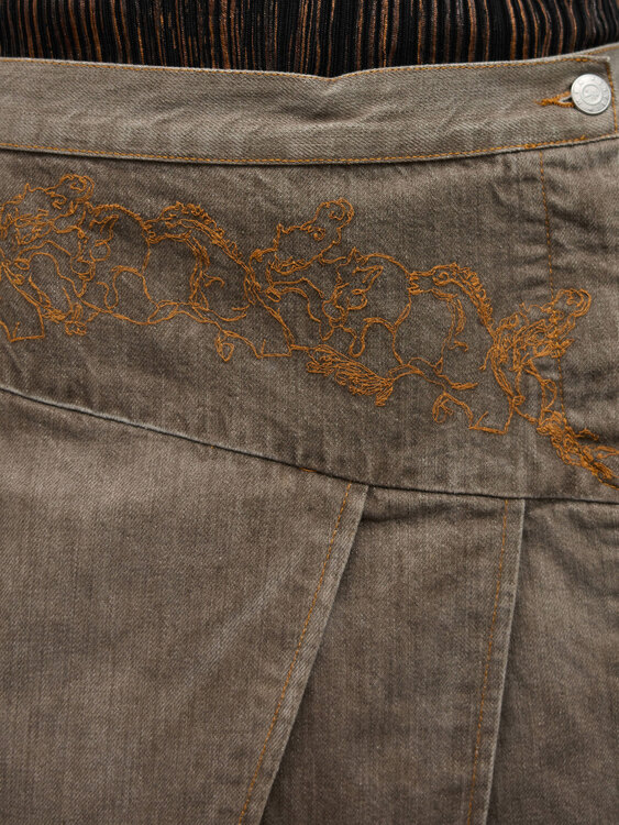 Michiko Koshino Denim Skirt 