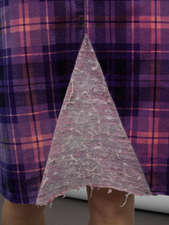 E-Play Chequered Midi Skirt 