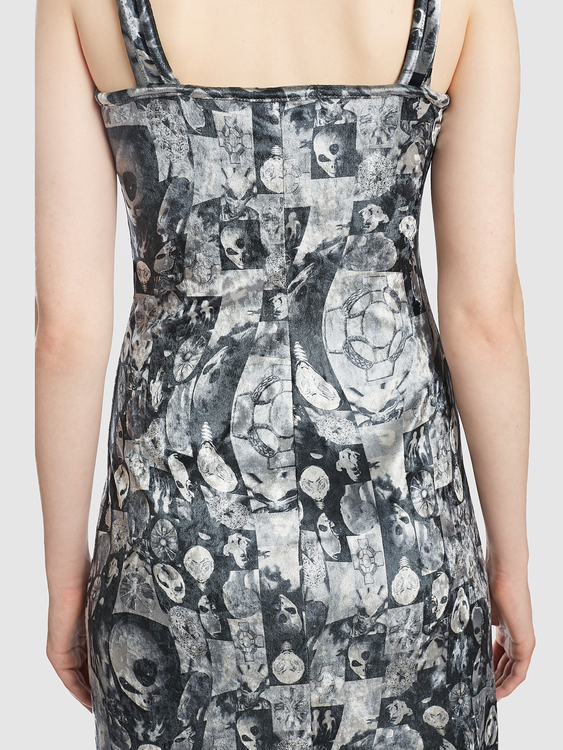 Velvet Alien Print Dress 
