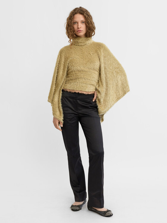 Plein Sud Flared Sleeves Fuzzy Jumper 