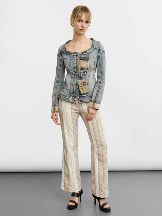 Stefanel Deconstructed Denim Jacket 