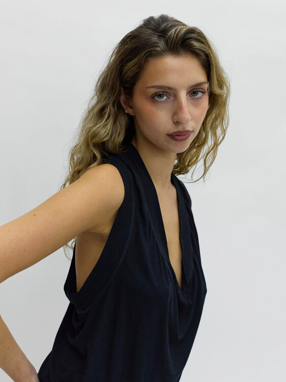 Michiko Koshino Draped Racerback Top 