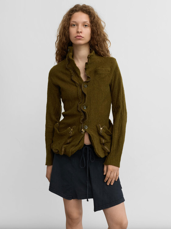  One Hundred Khaki Felt Jacket 