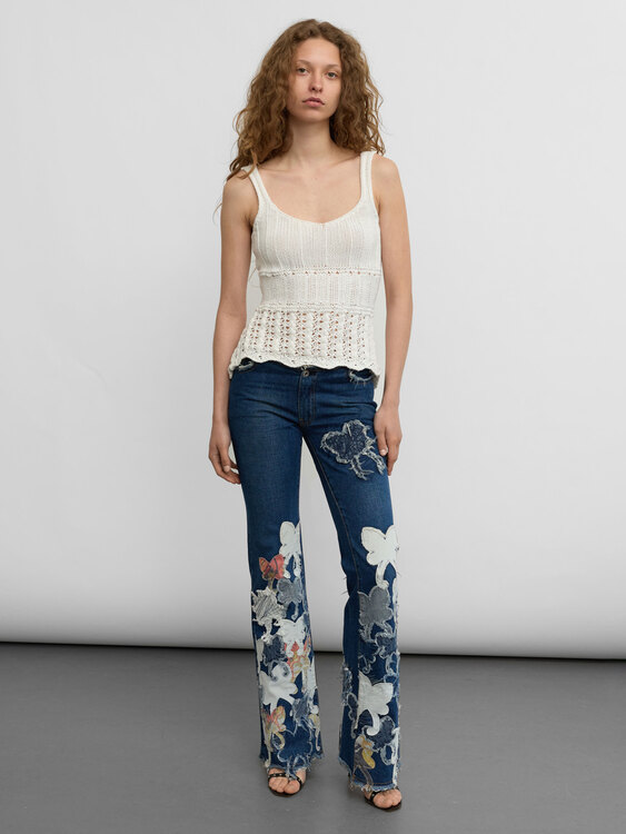 Stefanel White Knitted Top 