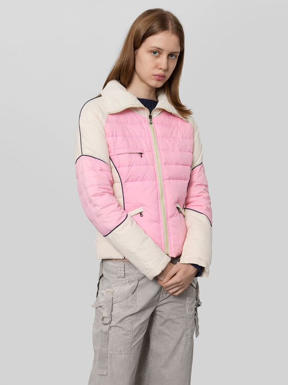 Pink Moto Puffer Jacket 