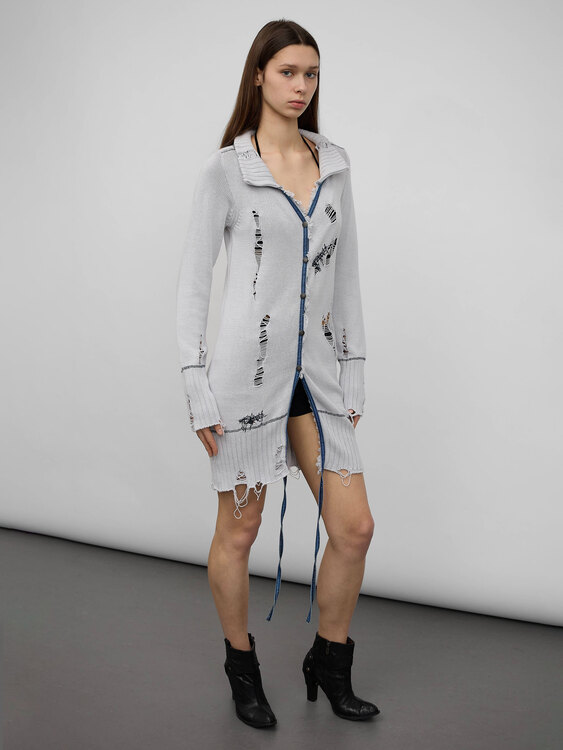 Diesel Distressed Effect Cardigan 