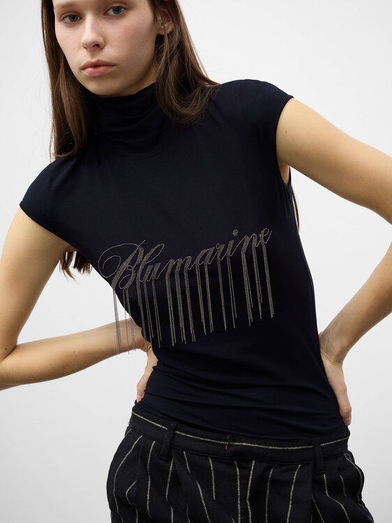 Blumarine Sleeveless Turtleneck 