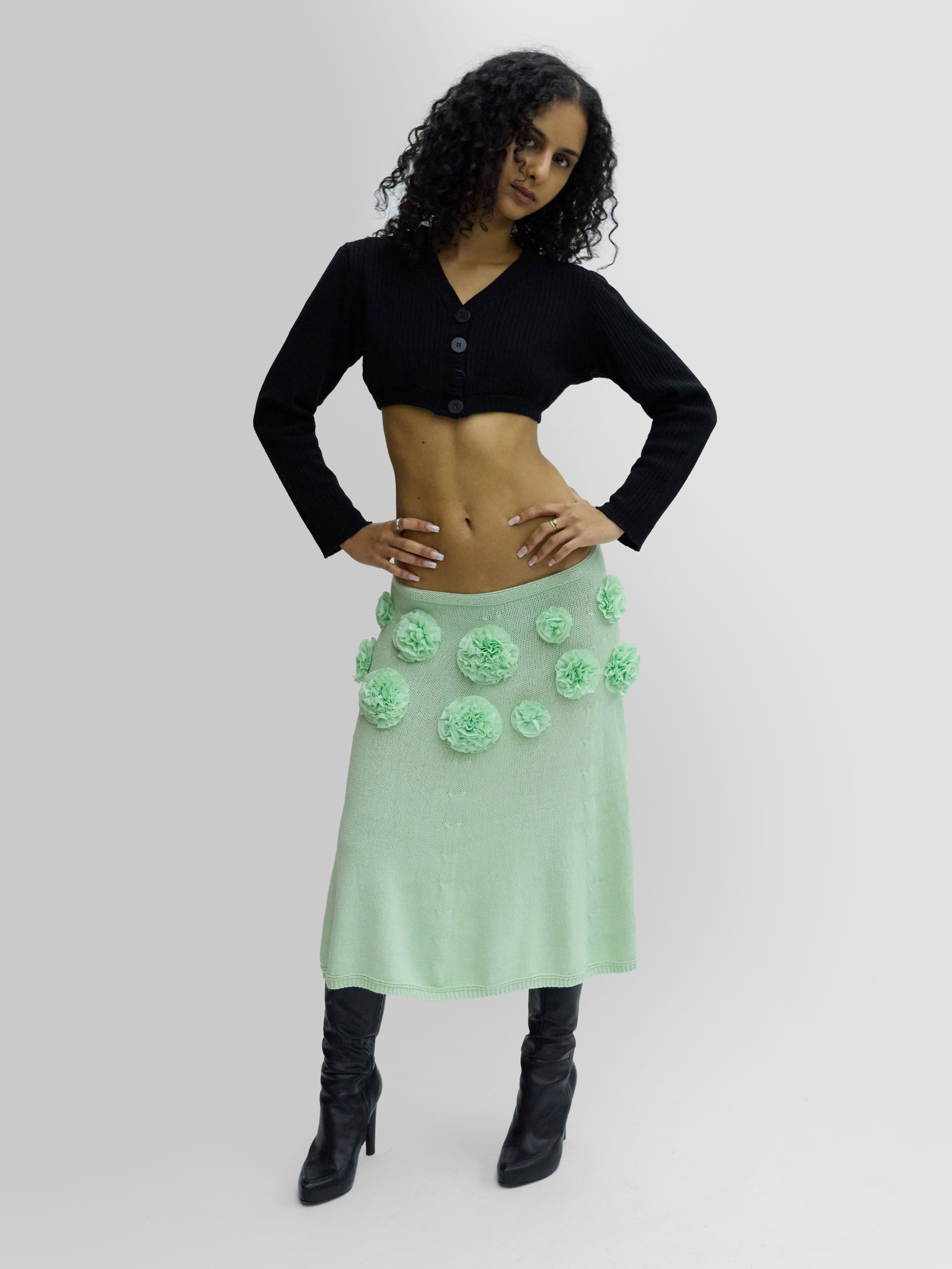 Twin Set Knit Midi Skirt 