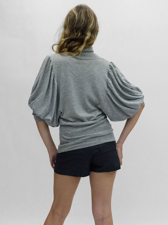 Iceberg Grey Puff Sleeves Jumper 