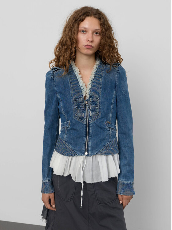 Ermanno Scervino Deconstructed Denim Jacket 