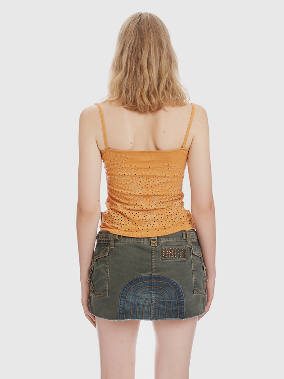 Double Waistband Mini Skirt 