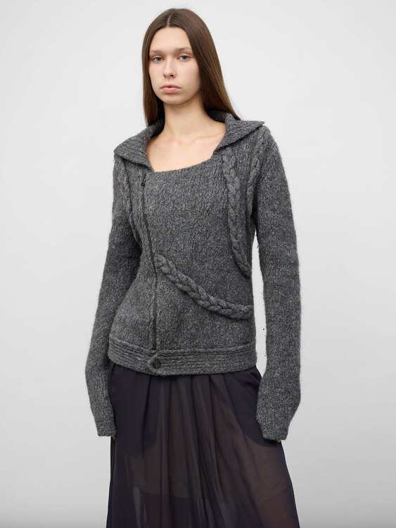 Diesel Grey Knit Cardigan 