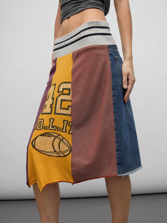 Nolita Patchwork Midi Skirt 