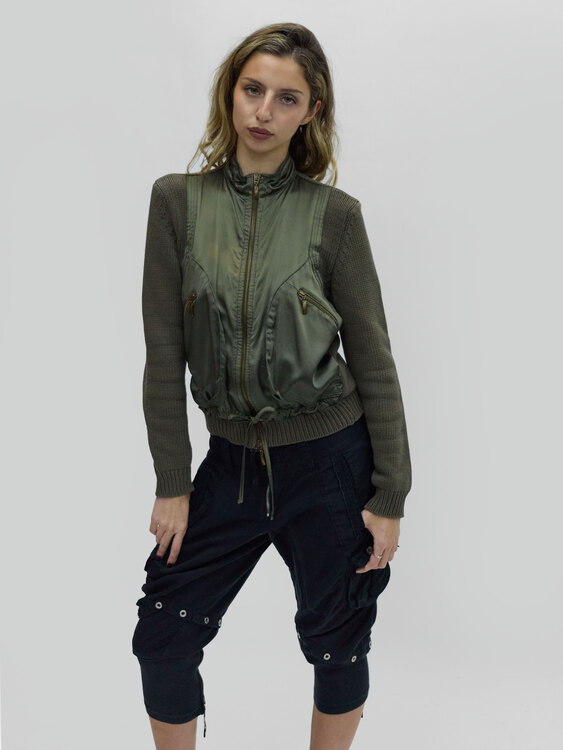 Khaki Knit Jacket 