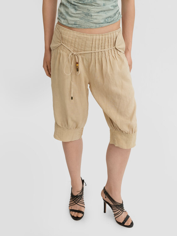 Killah Beige Ramie Shorts 