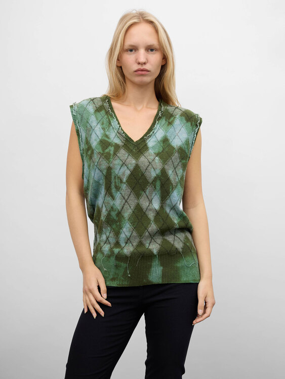 Diesel Argyle Knitted Vest 