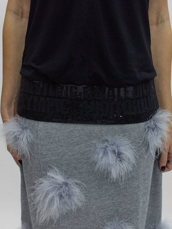 Extē Black Slinky Halter-Neck Top 