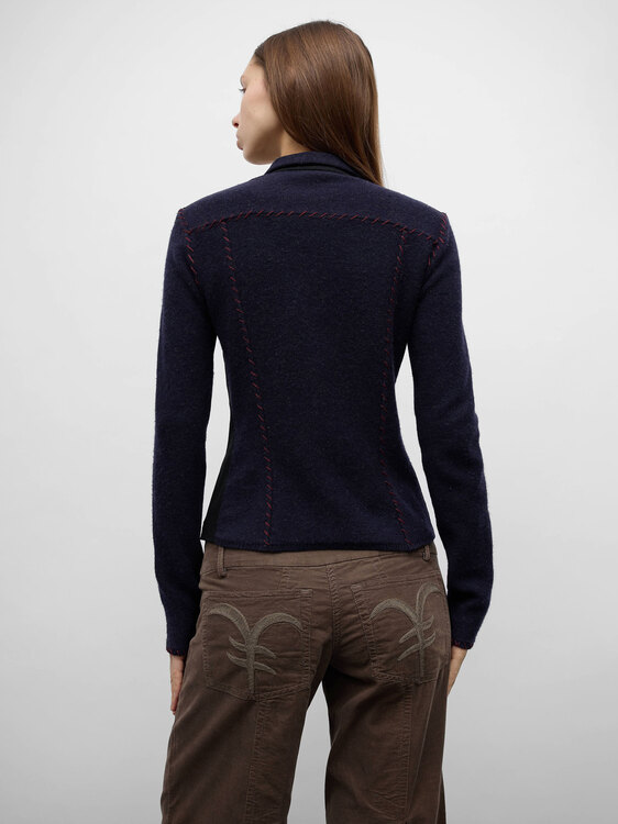 Merino Wool Zip Up Jacket 