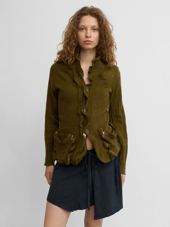  One Hundred Khaki Felt Jacket 