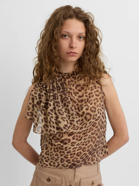 Anna Molinari Leopard Print Top 