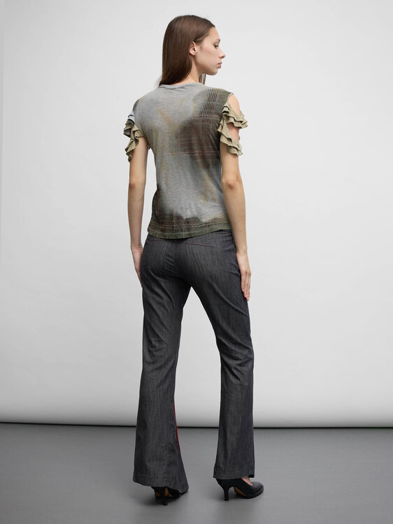 Gaetano Navarra Plaid Print Top 