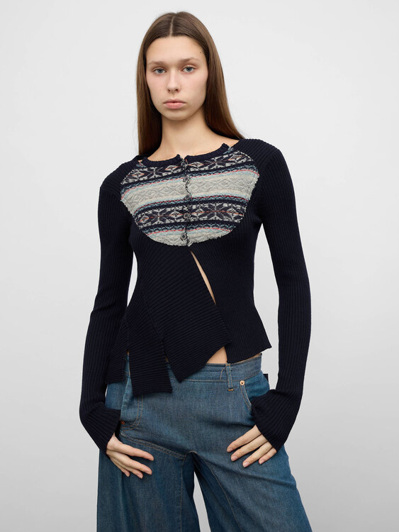 Girbaud Patchwork Cardigan 