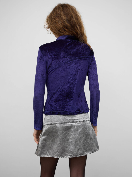 Extē Blue Velvet Cardigan 