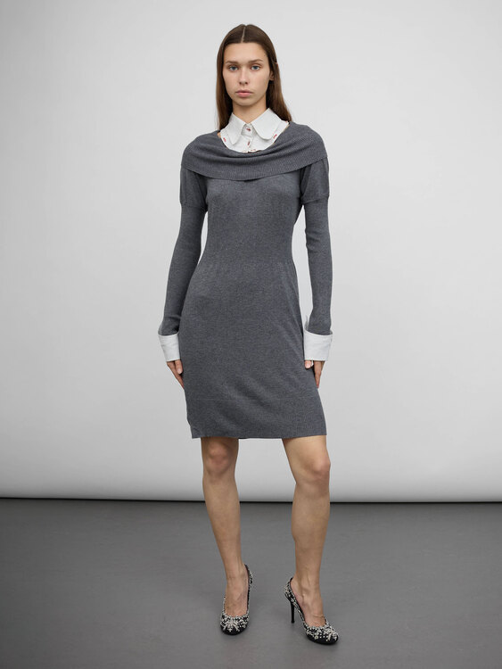 Cop Copine Knitted Shirt Dress 