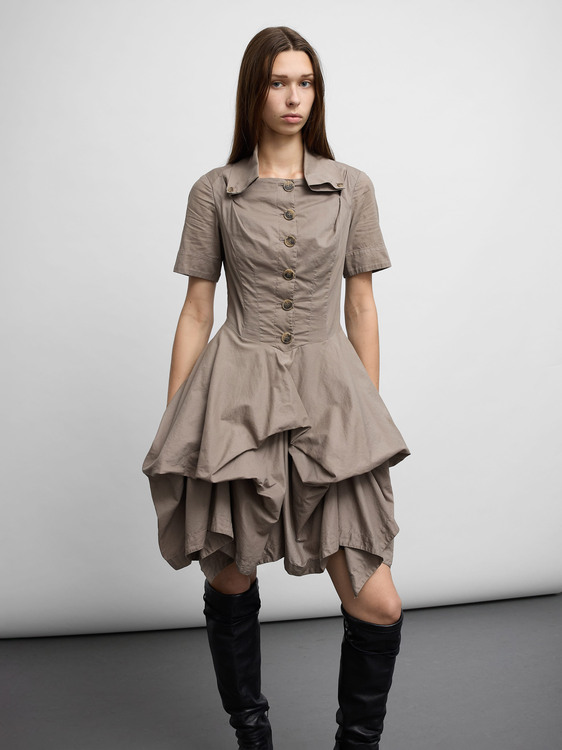 All Saints Taupe Dress 