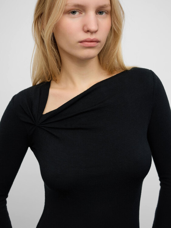 Plein Sud Draped Collar Blouse 