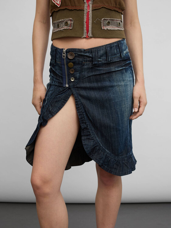 Miss Sixty Denim Midi Skirt 