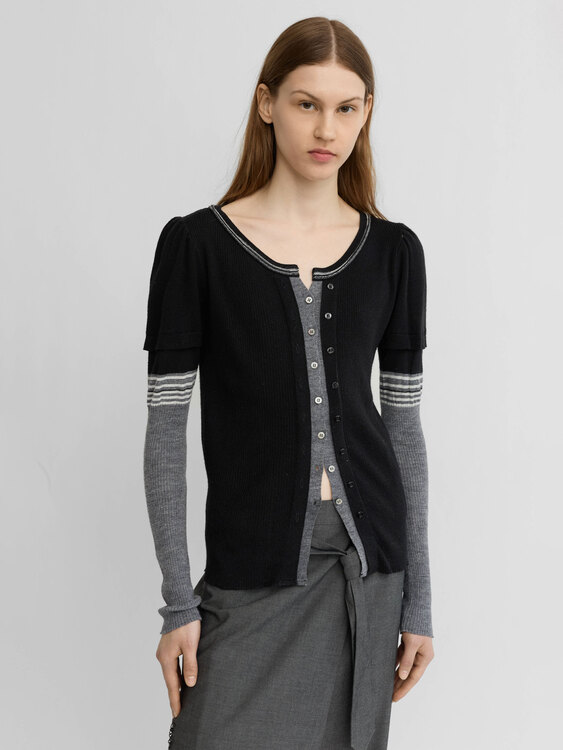 Girbaud Layered Cardigan 