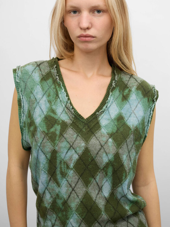 Diesel Argyle Knitted Vest 