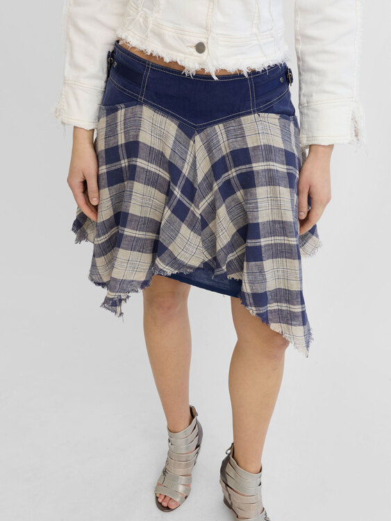 Chequered Mini Skirt 