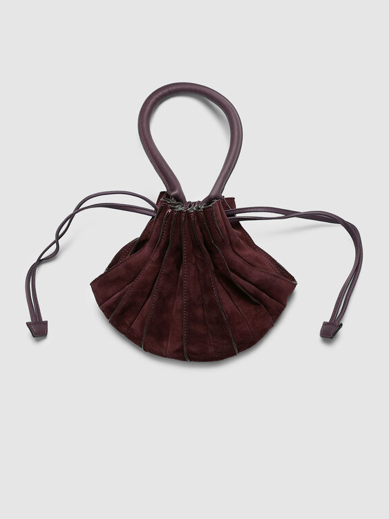 Pleated Suede Handbag 
